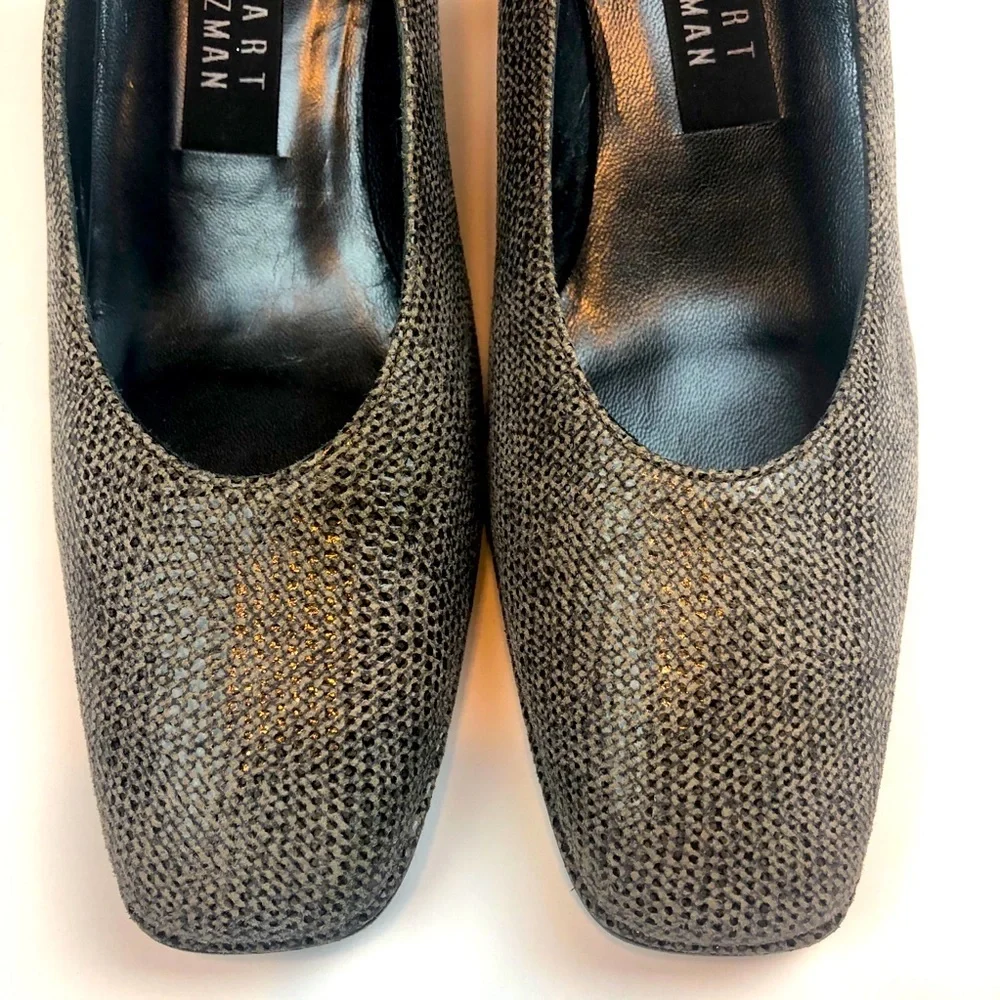 Stuart Weitzman Snakeskin Print Block Heel… - Picture 4 of 14